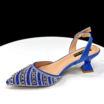 Venus Chan2025 Elegant Multicolor Color Women's  Heels and Rhinestone Handbag Set - Italian Design for Weddings and Parties