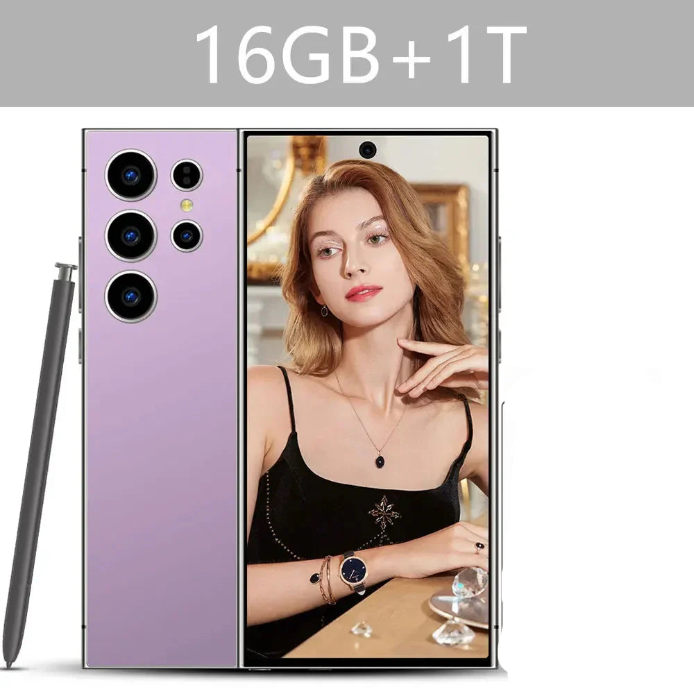 New Android Smartphone 7.3HD 5G Snapdragon 8 Gen 3 Cell phones 7800mAh Mobile Phones Face Unlocked Cell Phone Android