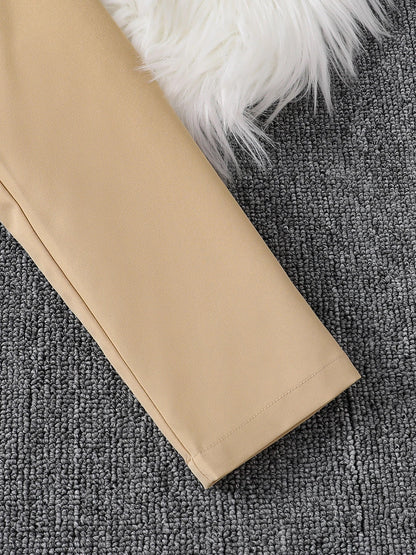 Spring/Summer Fashion girl Autumn/Winter New fashion trend Outdoor Casual Set three-piece - Khaki