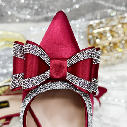 New Arrival Elegant African Party High-heeled Shoes Chain Decoration Trendy Women's Sandals Nigerian Women Wedding Pumps
