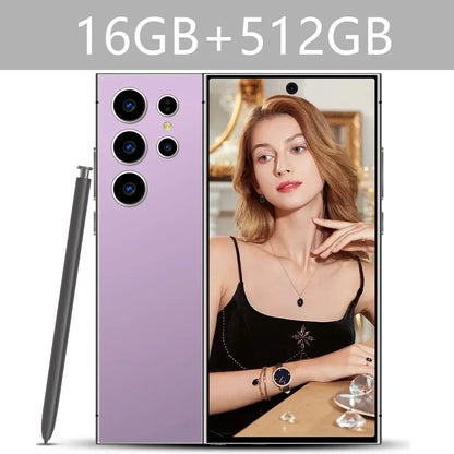 New Android Smartphone 7.3HD 5G Snapdragon 8 Gen 3 Cell phones 7800mAh Mobile Phones Face Unlocked Cell Phone Android