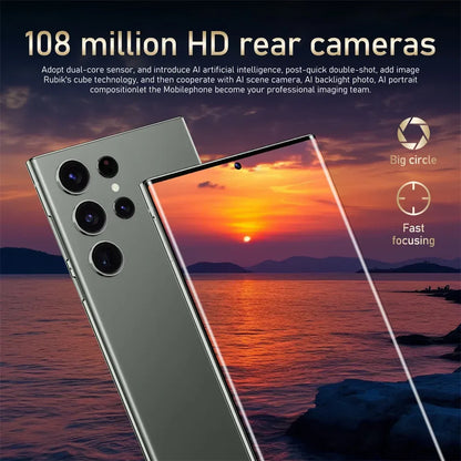 New Android Smartphone 7.3HD 5G Snapdragon 8 Gen 3 Cell phones 7800mAh Mobile Phones Face Unlocked Cell Phone Android