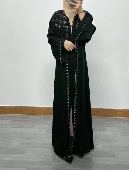 Ramadan Luxury Muslim Fashion Bat Sleeve Moroccan Turkiye Dubai Dress Middle East Arab Dress Sequins Golden Velvet Long Dress