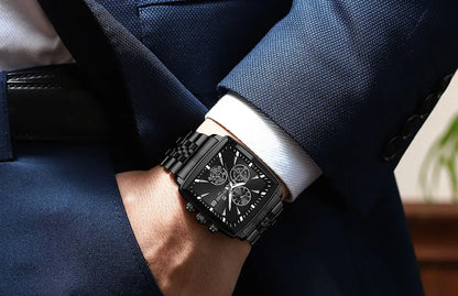 REWARD VIP Mens Watches Waterproof Luminous Sport Watches for Man Stainless Steel Wristwatch Chronograph Date Stopwatch