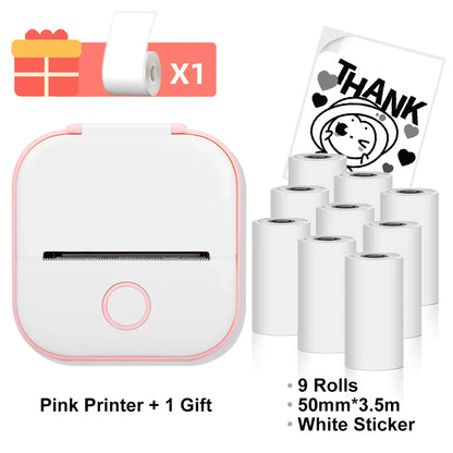 Phomemo T02 Wireless Pocket Thermal Printer Portable Mini Wirelessly BT Connect 203dpi Photo Label Memo List Printing Clearly