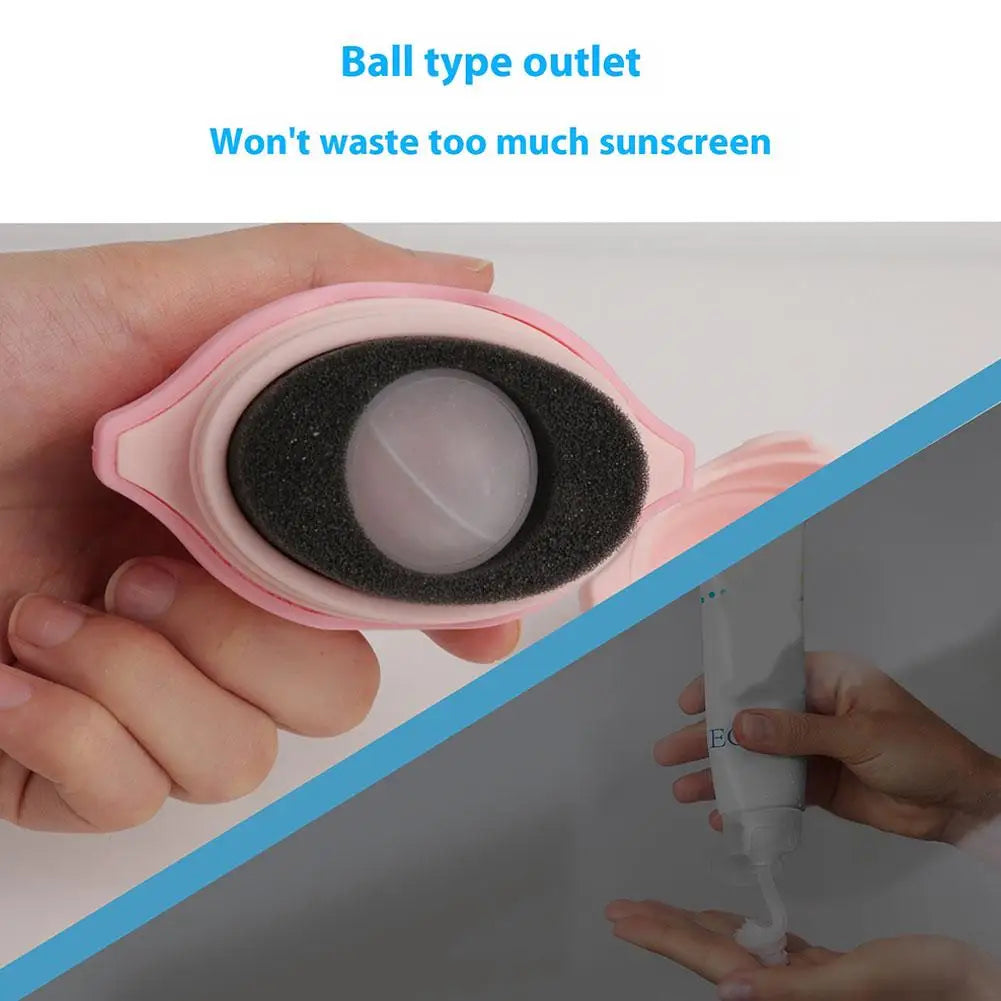 Sun Screen Applicator for Kids and Adults, Portable Refillable Applicator Roller With Replacement Sponge Sun Lotion Applicator