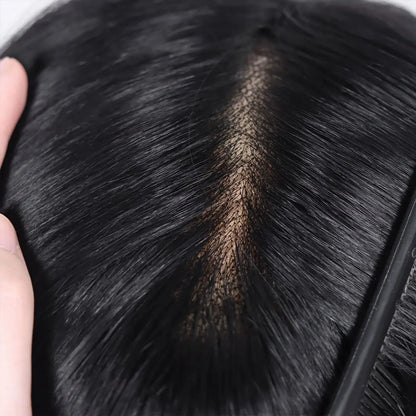Toupee for Men Human Hair Wigs Men Toupee NPU with Lace Front Hair Units Curly Wave Men Toupee Hair Real Human System