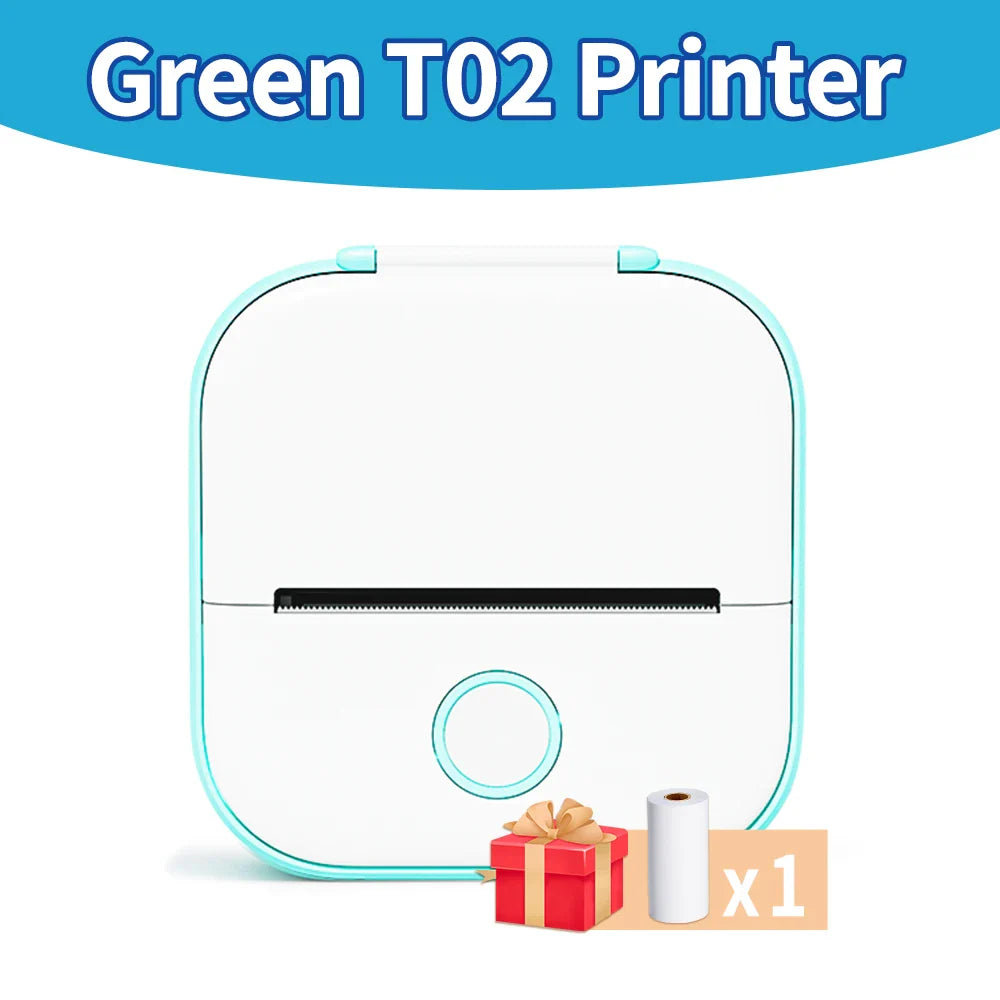 Phomemo T02 Portable Mini Thermal Printer Wirelessly BT 203dpi Photo Label Memo List Printing With USB Cable Imprimante Portable