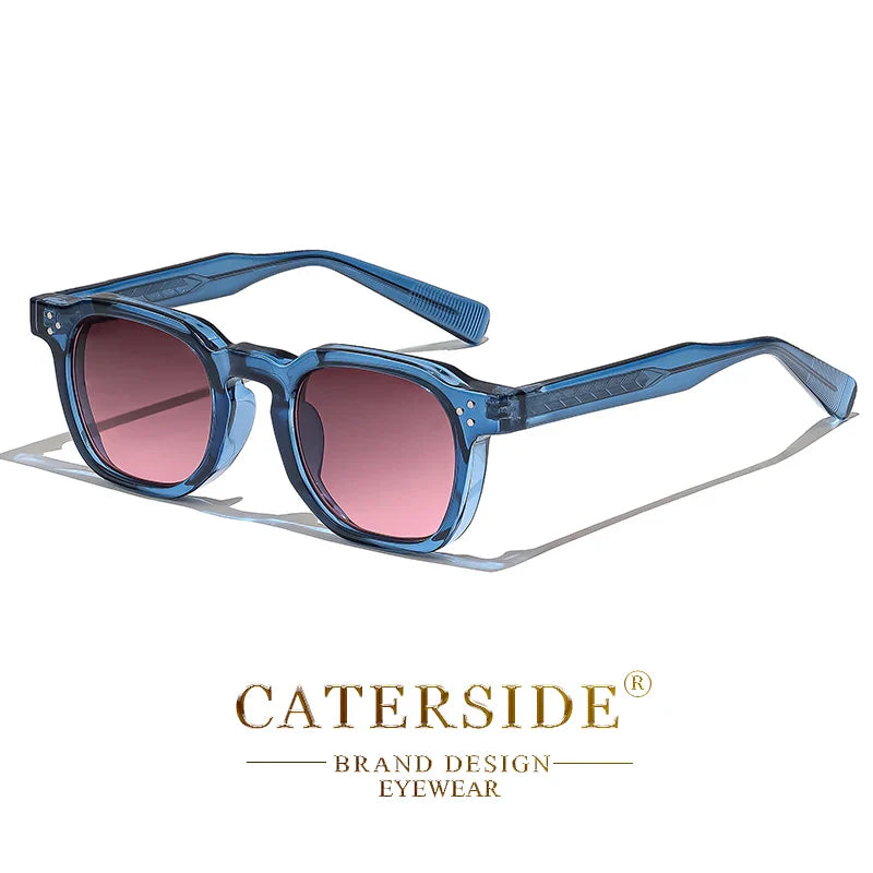 Retro Punk Men Sunglasses Small Frame Square Personalized Design Sun Glasses Women Travel Party Business Festival Gift