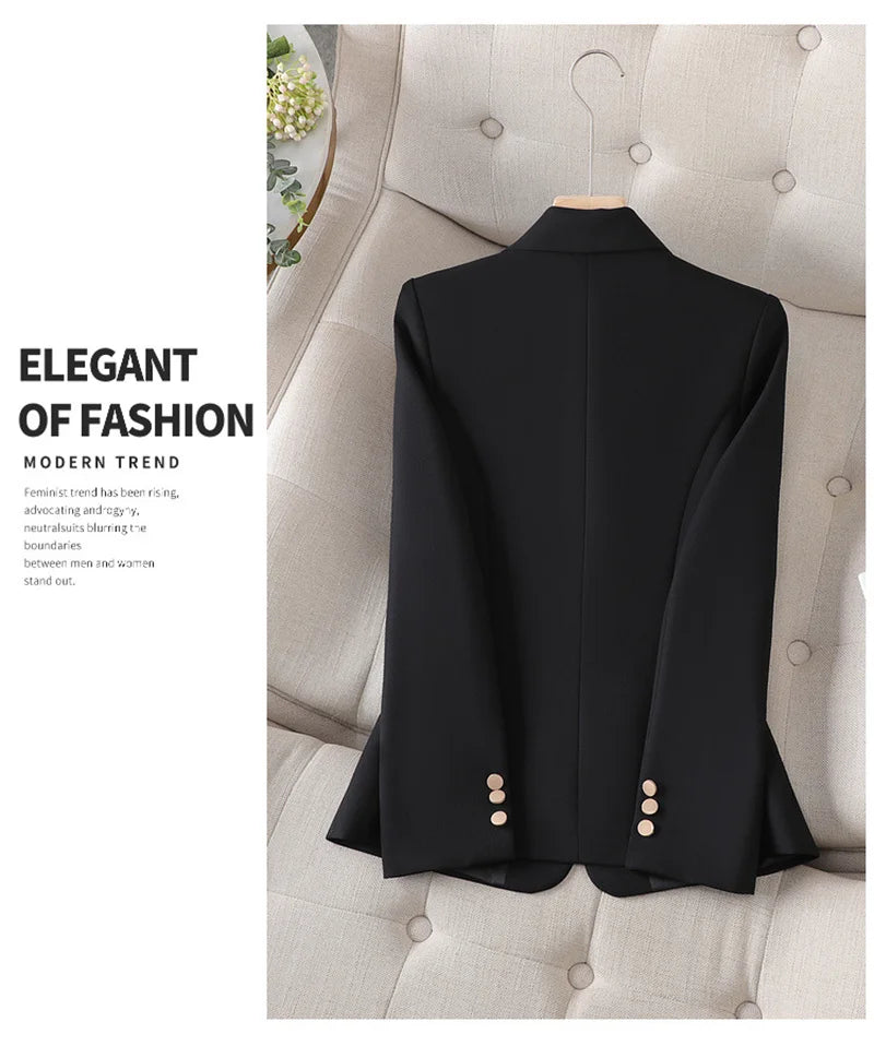 Spring Autumn Blazers New Small Suit Jacket Women Fashion Jacket High-Quality Professional Suit Ladies Blazers Female Outerwear
