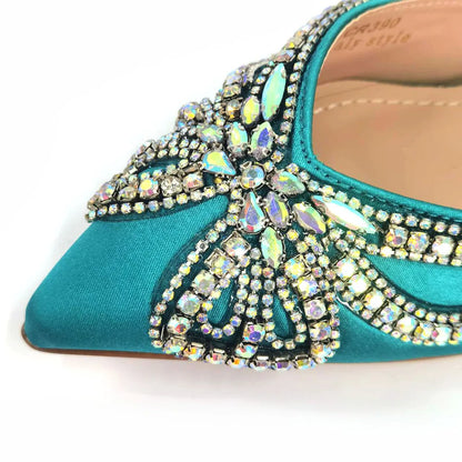 Venus Chan 2023 Yellow Classy Bowknot Pointed Toe Women's Shoes High Heel Elegant Sandals Shallow Mouth Shoes Bag Set Women