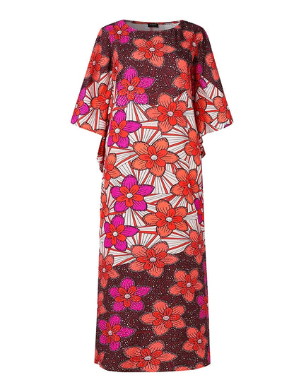 Plus Size 5XL VONDA Women Summer Party Maxi Dress Bohemian Long Vestidos 2025 Vintage Printed Sundress Loose Casual O-Neck Robe