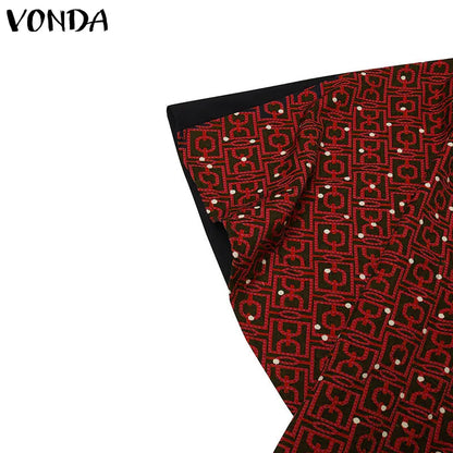 VOND Party Maxi Dress Women Elegant Printed Vestido 2024 Autumn Bat-wing Sleeve Bohemian Sundress Casual Loose Robe Femme