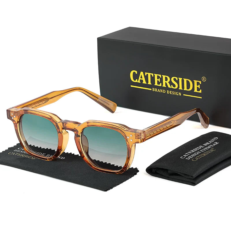 Retro Punk Men Sunglasses Small Frame Square Personalized Design Sun Glasses Women Travel Party Business Festival Gift