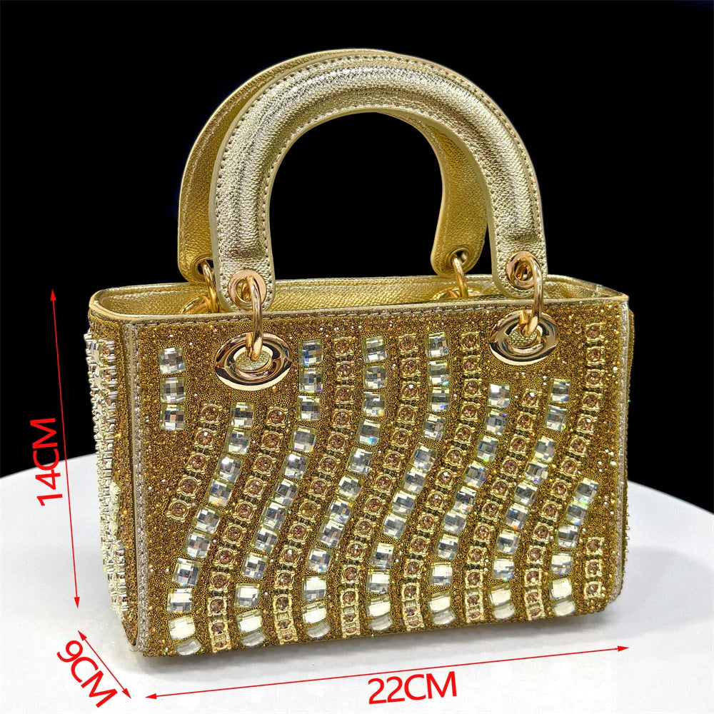 Venus Chan2025 Elegant Multicolor Color Women's  Heels and Rhinestone Handbag Set - Italian Design for Weddings and Parties