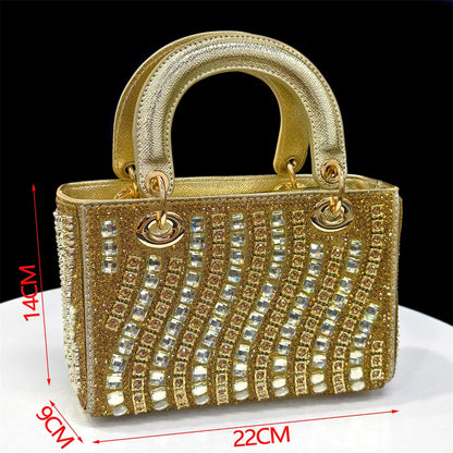 Venus Chan2025 Elegant Multicolor Color Women's  Heels and Rhinestone Handbag Set - Italian Design for Weddings and Parties