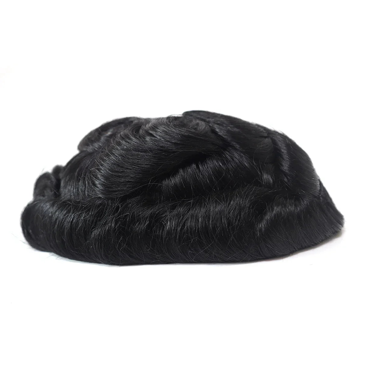Toupee for Men Human Hair Wigs Men Toupee NPU with Lace Front Hair Units Curly Wave Men Toupee Hair Real Human System