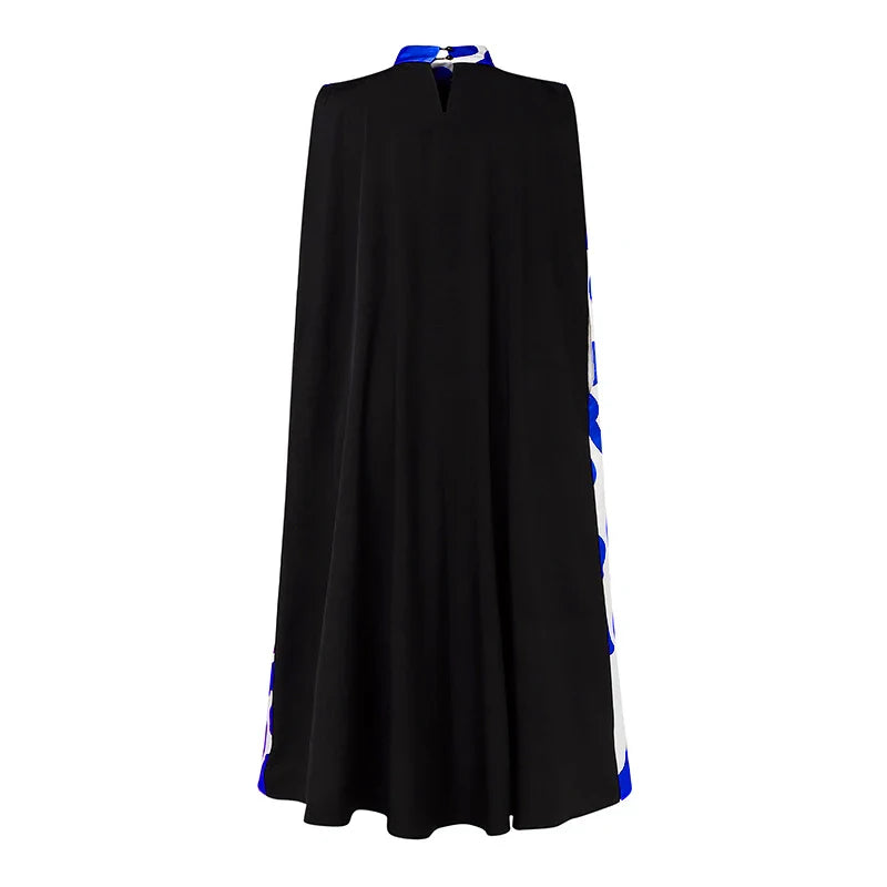 VONDA Women Elegant Printing Maxi Long Dress 2025 Casual Stand Collar Robes Bohemian Bat-wing Sleeve Party Vestidos Oversized
