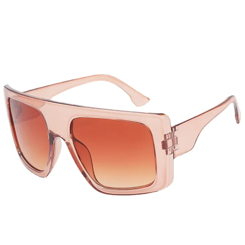 New Large Frame Square Sunglasses Women's Brand Designer Fashion Sun Glasses Women Jelly Color Trend Eyewear UV400 Oculos De Sol
