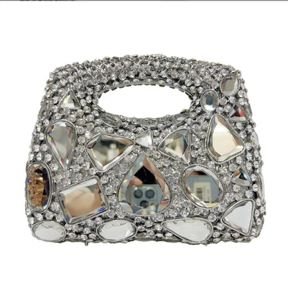Women Gold Crystal Clutch Purse Gems Evening Bags Party Dinner Diamond Shoulder Bags Cocktail Rhinestone Handbags and Purses