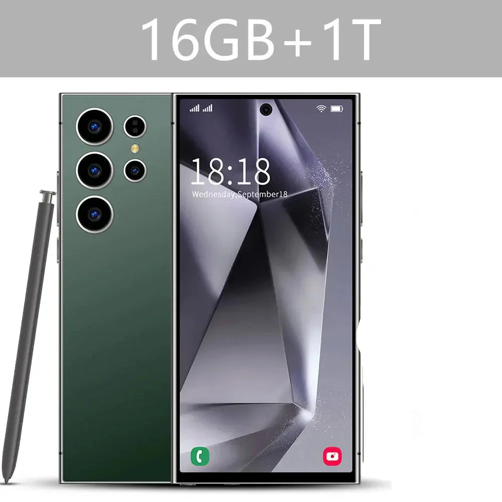 New Android Smartphone 7.3HD 5G Snapdragon 8 Gen 3 Cell phones 7800mAh Mobile Phones Face Unlocked Cell Phone Android