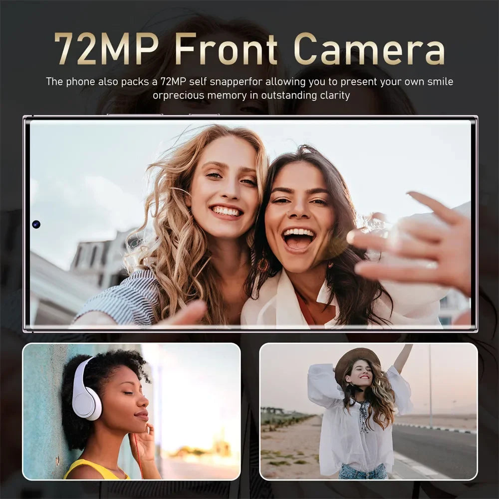 New Android Smartphone 7.3HD 5G Snapdragon 8 Gen 3 Cell phones 7800mAh Mobile Phones Face Unlocked Cell Phone Android