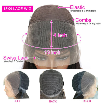 Silver Grey Color Body Wave Lace Front Wig 13x4 Hd Transparent Lace Front Human Hair Wigs Brazilian Hair Colored Wigs For Women