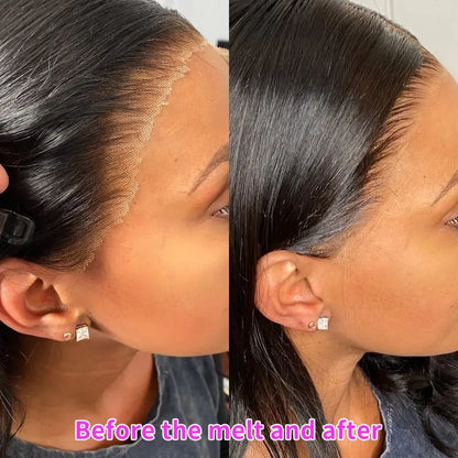 Yaki Straight Wig 360 Lace Frontal HD Human Hair Wigs Full Lace Kinky Straight Wigs Human Hair 13x6 Lace Front Brazilian Wigs