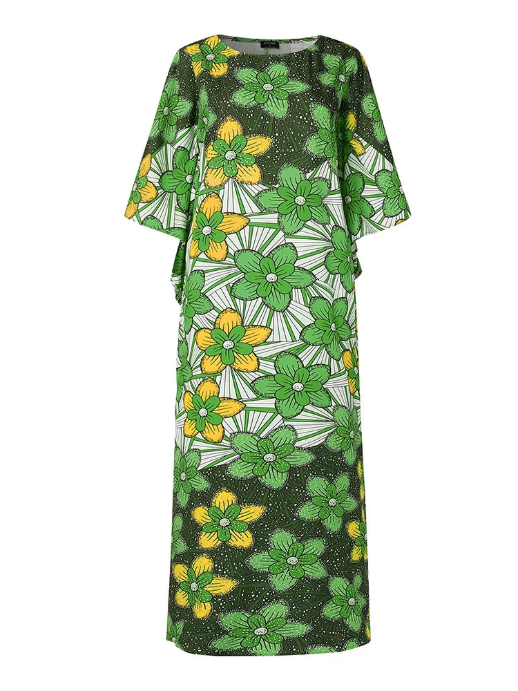Plus Size 5XL VONDA Women Summer Party Maxi Dress Bohemian Long Vestidos 2025 Vintage Printed Sundress Loose Casual O-Neck Robe