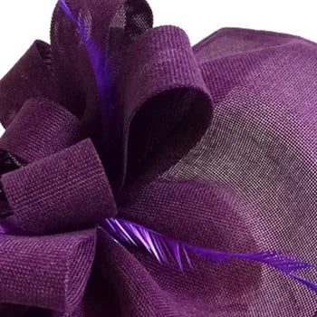 Yellow Fashion Hat Fedora Formal Dress Church Fascinators Hat Headband Party Tea Millinery Caps Mesh Hair Accessories