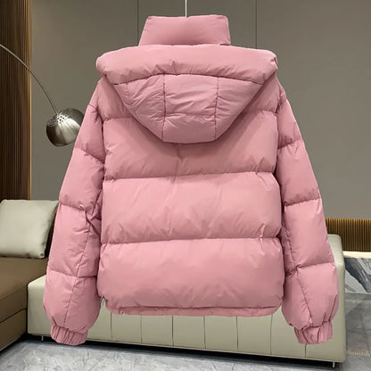Winter Jacket Women Parkas 2024 New Short Hooded Cotton Padded Jacket Casual Warm  Parka Female Outwear Ladies Top