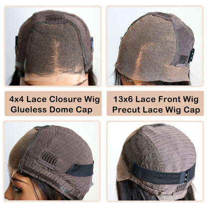 Super Double Drawn 250% Density Loose Wave 13X6 HD Transparent Lace Frontal Glueless Wig Preplucked Human Hair Ready To Go