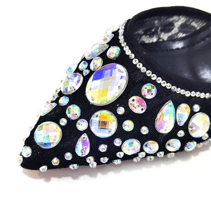 Venus Chan 2023 Newest INS Style Lace Elegant High Heels Pointed-Toe Nigeria Popular Design African Ladies Shoes And Bag Set