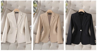 Spring Autumn Blazers New Small Suit Jacket Women Fashion Jacket High-Quality Professional Suit Ladies Blazers Female Outerwear