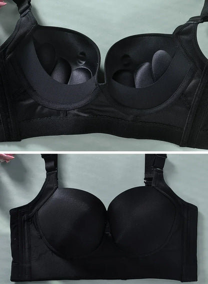 Plus Size Bra Women Sexy Bras Women Deep Cup Hide Back Fat Underwear Shaper Incorporated Full Back Coverage Lingerie Push Up Bra
