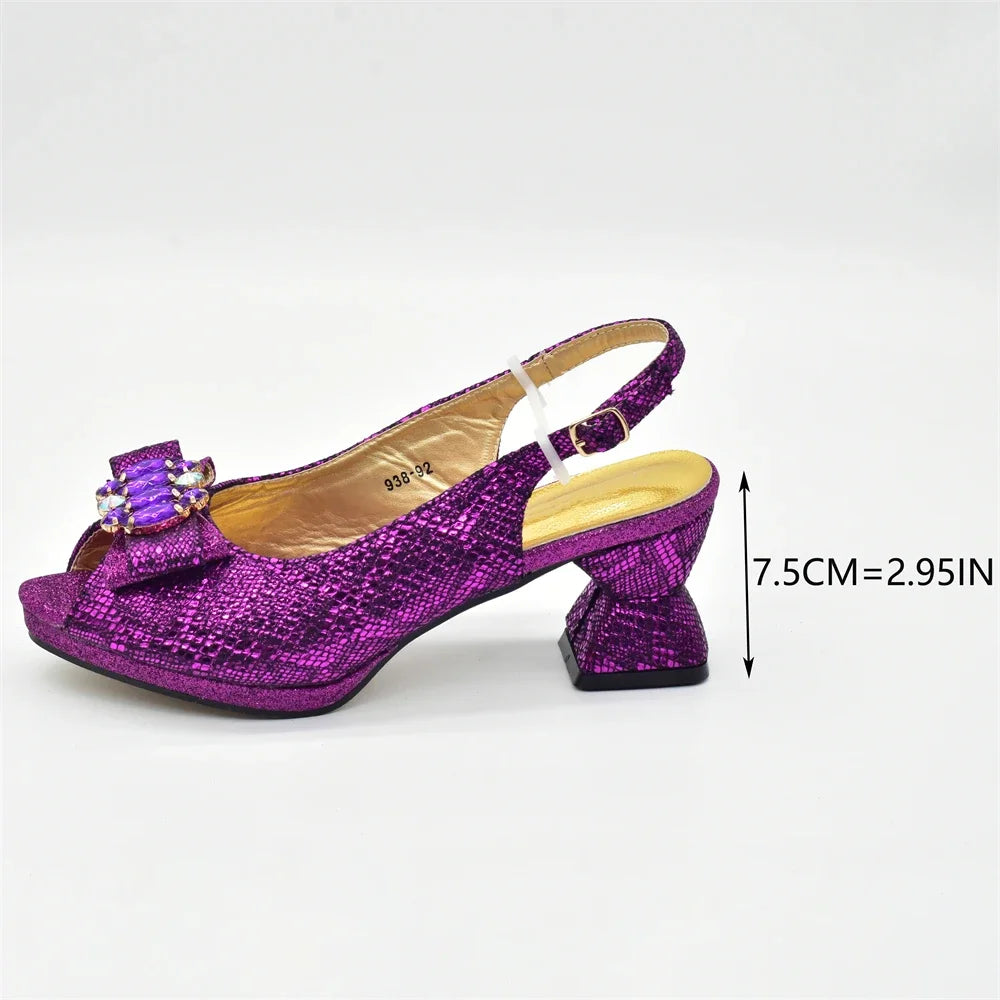 New Fashion Italian Shoes with Matching Bags for Nigeria Women Ladies Shoe and Bag Set Latest Designers Luxury Woman Pumps