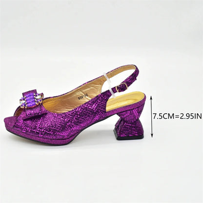 New Fashion Italian Shoes with Matching Bags for Nigeria Women Ladies Shoe and Bag Set Latest Designers Luxury Woman Pumps