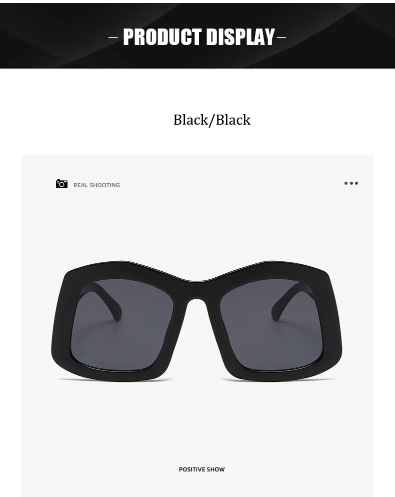 Retro Big Square Gradient Orange Sunglasses For Women New Fashion Luxury Designer Unique Oversized Ladies Sun Glasses Shades