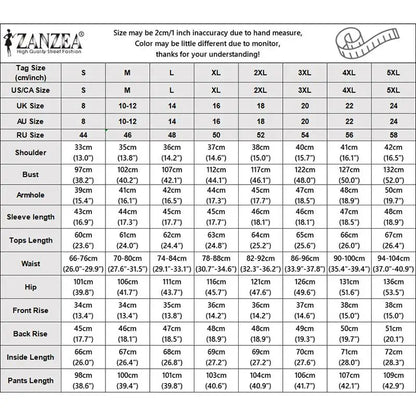 ZANZEA Fashion Women 3/4 Sleeve Embroidery Blouse Pants Sets Autumn 2PCS Floral Tracksuit Casual Loose Wide Leg Trousers Suits