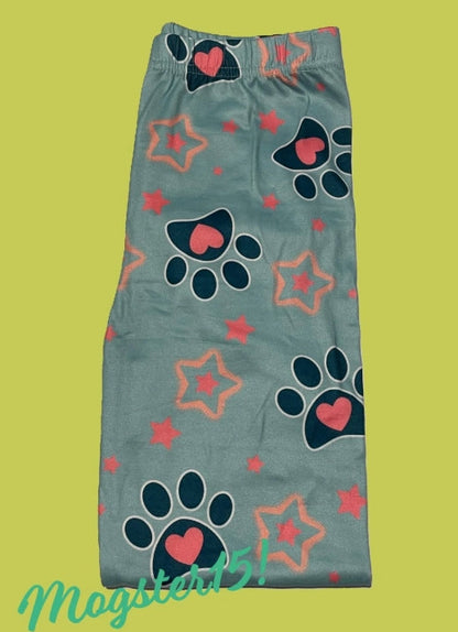 Stars and paws design cute leggings