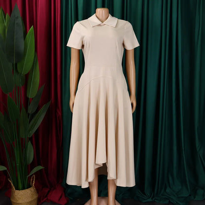 Women's 2025 summer fashion temperament high-waisted banquet skirt elegant evening dress