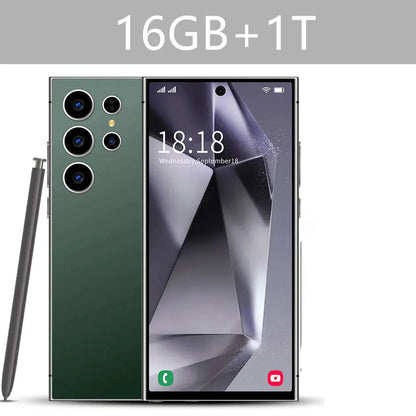 New Android Smartphone 7.3HD 5G Snapdragon 8 Gen 3 Cell phones 7800mAh Mobile Phones Face Unlocked Cell Phone Android