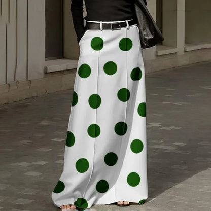 VONDA Party Skirts Women Dot Point Printed Long Skirt 2025 Summer High Waist Casual Loose A-Line Beach Skirts Oversized