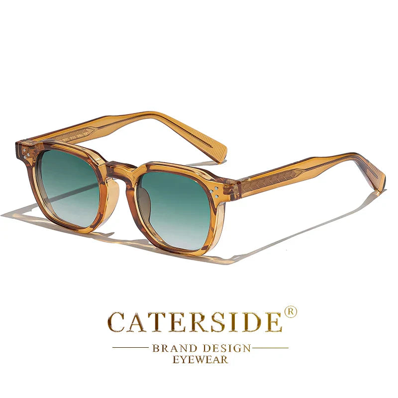 Retro Punk Men Sunglasses Small Frame Square Personalized Design Sun Glasses Women Travel Party Business Festival Gift