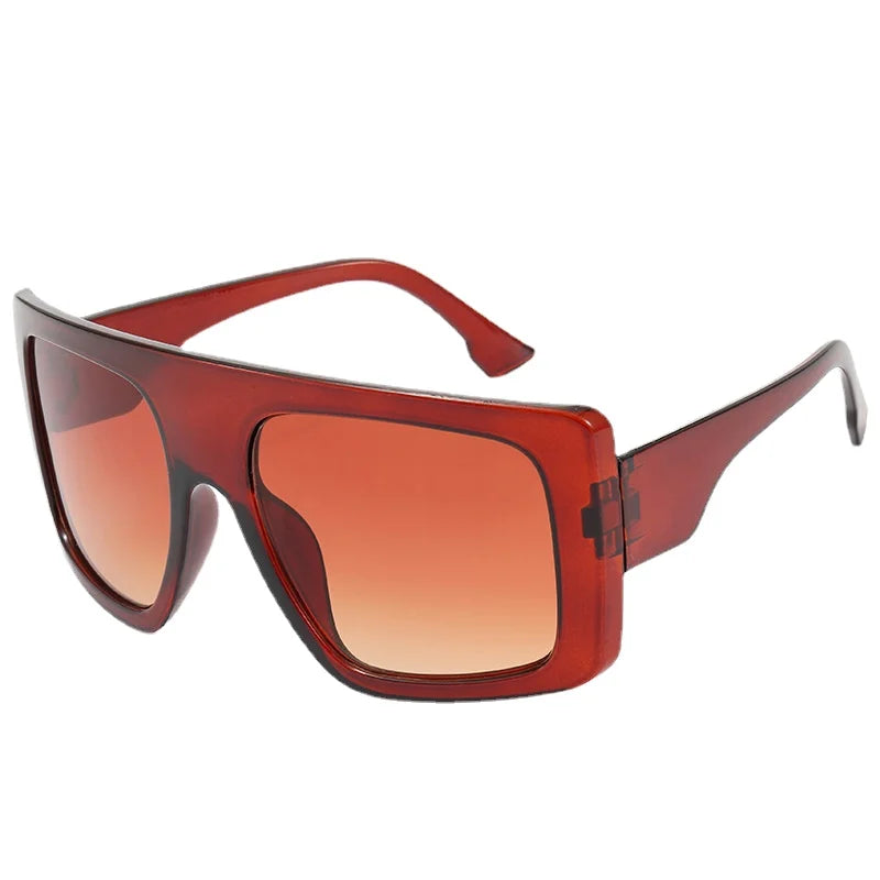 New Large Frame Square Sunglasses Women's Brand Designer Fashion Sun Glasses Women Jelly Color Trend Eyewear UV400 Oculos De Sol