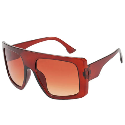 New Large Frame Square Sunglasses Women's Brand Designer Fashion Sun Glasses Women Jelly Color Trend Eyewear UV400 Oculos De Sol