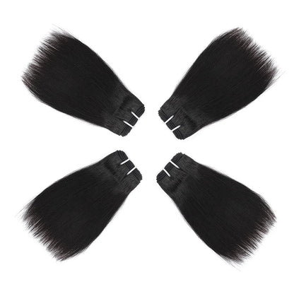 Wholesale Short Human Hair Bundles Brazilian Bone Straight Virgin Human Hair Weave Natural Color Hair Extensions 100g/pc Cheap