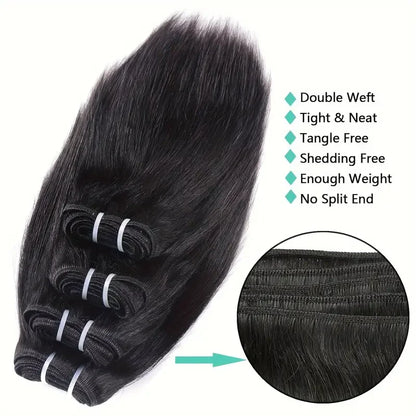 Wholesale Short Human Hair Bundles Brazilian Bone Straight Virgin Human Hair Weave Natural Color Hair Extensions 100g/pc Cheap