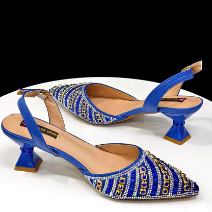 Venus Chan2025 Elegant Multicolor Color Women's  Heels and Rhinestone Handbag Set - Italian Design for Weddings and Parties