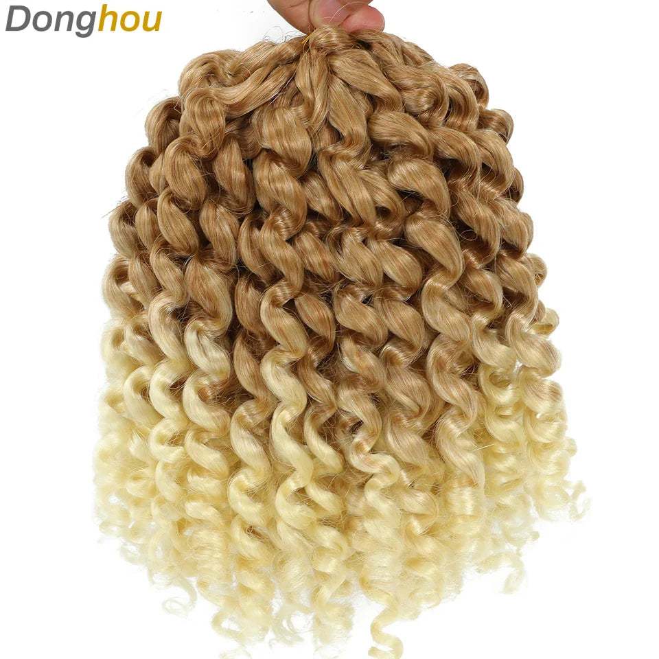 Ombre Jumpy Red Ginger Wand Curls Crochet Hair 1B 27 30 350 613 Purple Grey Colors jamaican twist braiding Hair 20 Strands/Pack